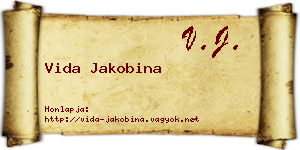 Vida Jakobina névjegykártya